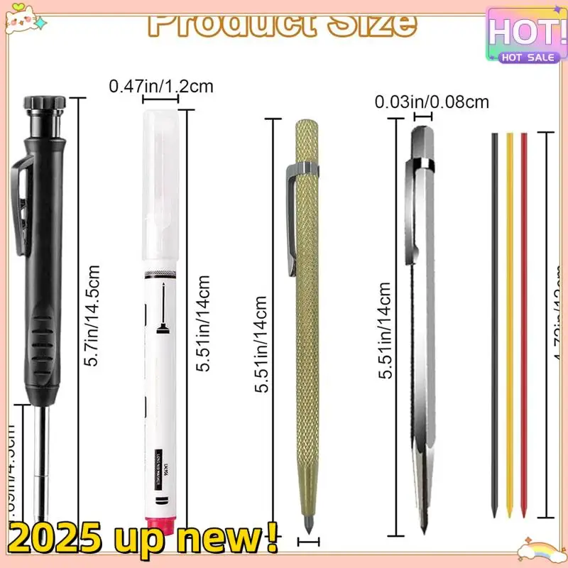 섬세한 질감-기계 목공 연필 세트 목수, 건설 노동자에게 적합한 낙서 마킹 도구 내구성 Ea