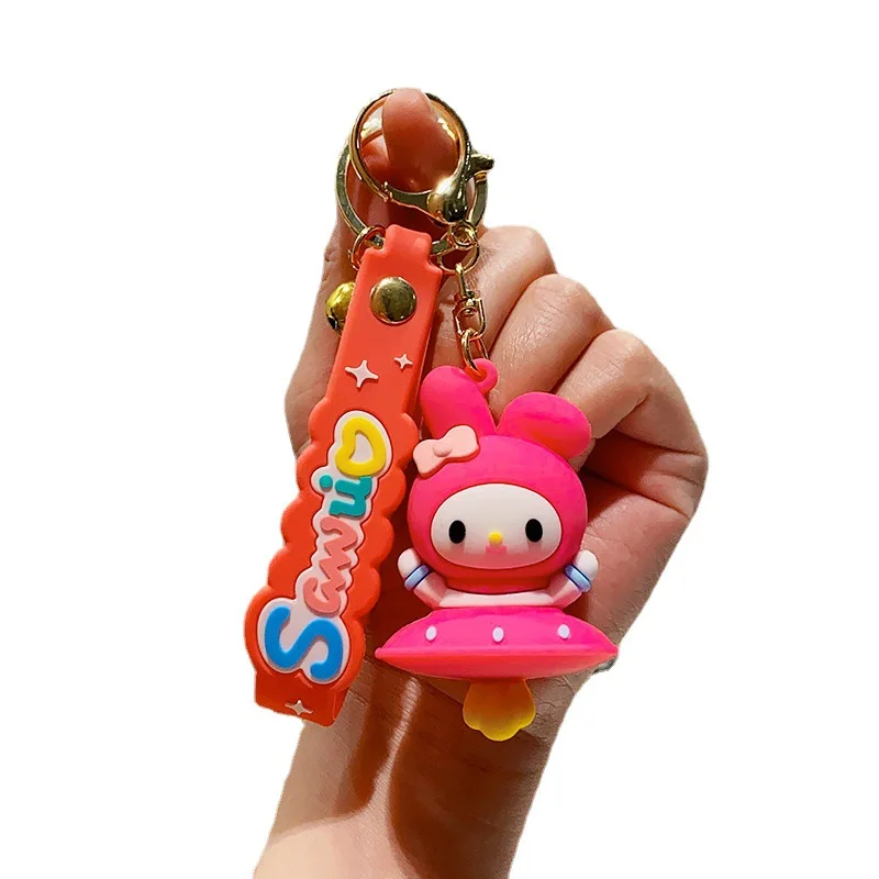 

Sanrio Kuromi My Melody Hello Kitty Original Cute Cartoon Space Keychain Exquisite Doll Backpack Pendant Buckle Girl Gifts
