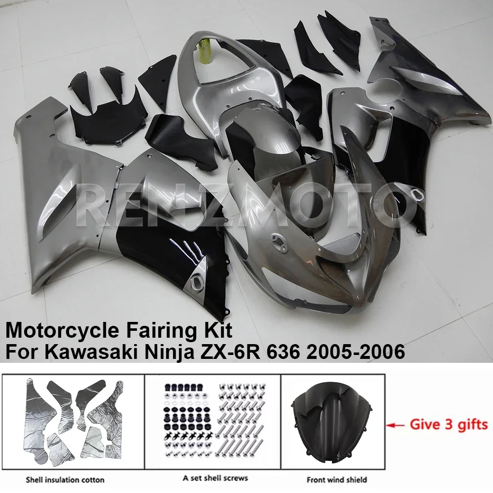 

Обтекатель для Kawasaki Ninja ZX-6R 636 2005-06, комплект для мотоцикла, декоративная пластиковая защитная пластина, аксессуары, оболочка