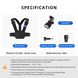 TELESIN Adjustable Chest Strap Mount - New Chest Mount