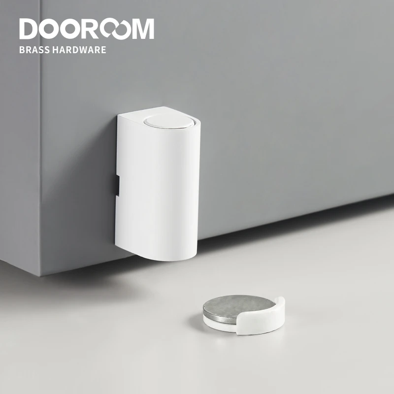 

Dooroom Brass Door Stops White Black Punch Free Heavy Duty Door Holder Magnetic Invisible Door Stopper Catch