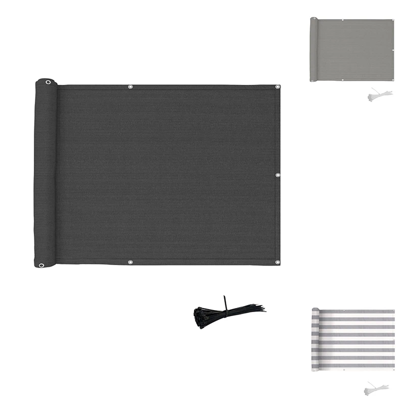 

Balcony Privacy Screen Cover Mesh Windscreen UV Protection Weather-Resistance With Cable Ties