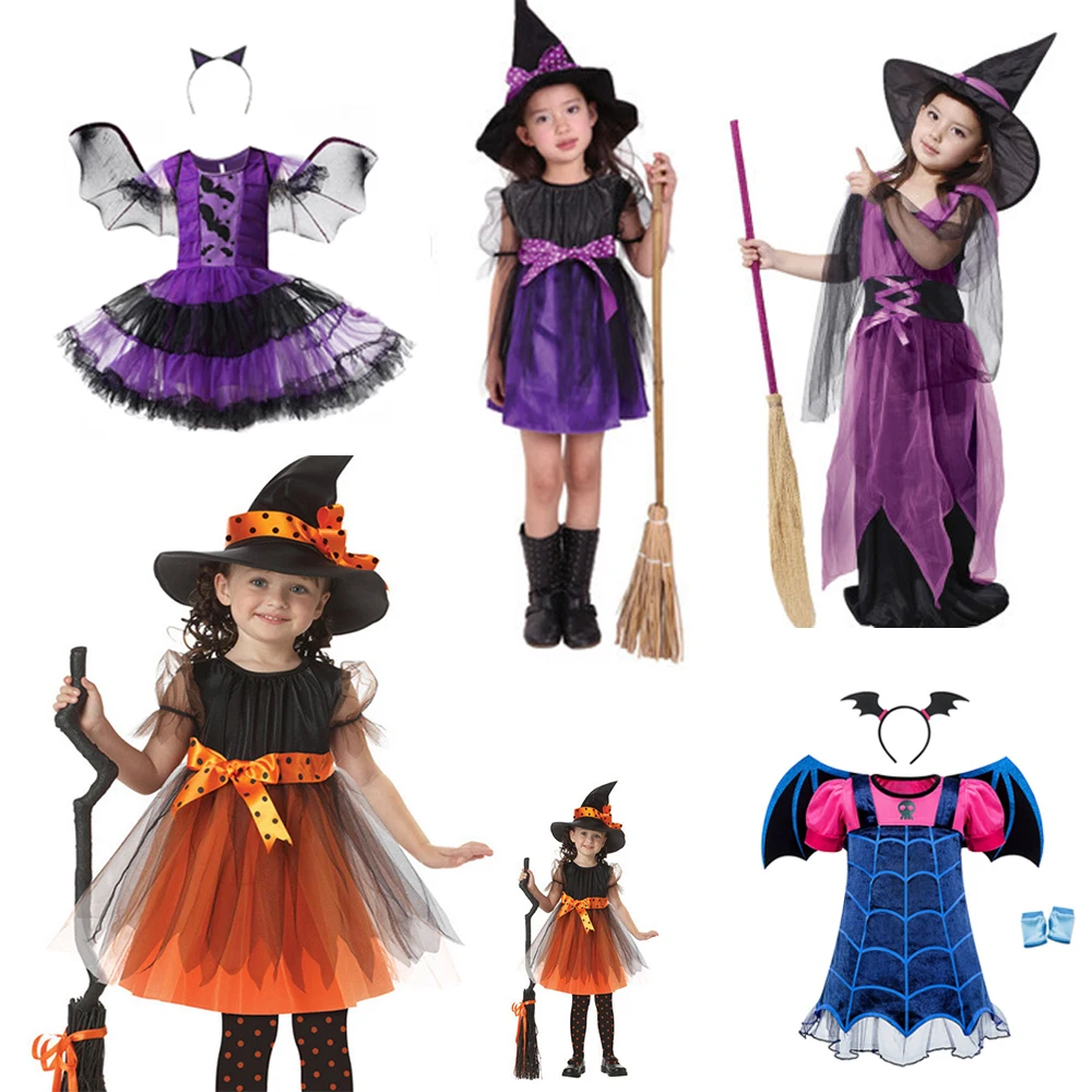 HalloweenCostumeforKidsGirlsScaryVampireDevilWitchCostume