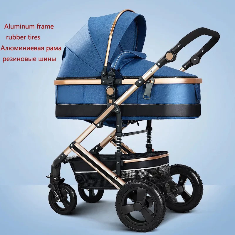 Luxury Baby Stroller Portable pushchair High Landscape Reversible Stroller Four wheels Strollers Travel Pram baby carriage
