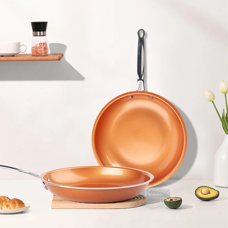 Copper Pan Nonstick Frying Pan Skillet Premium Aluminum Chef's