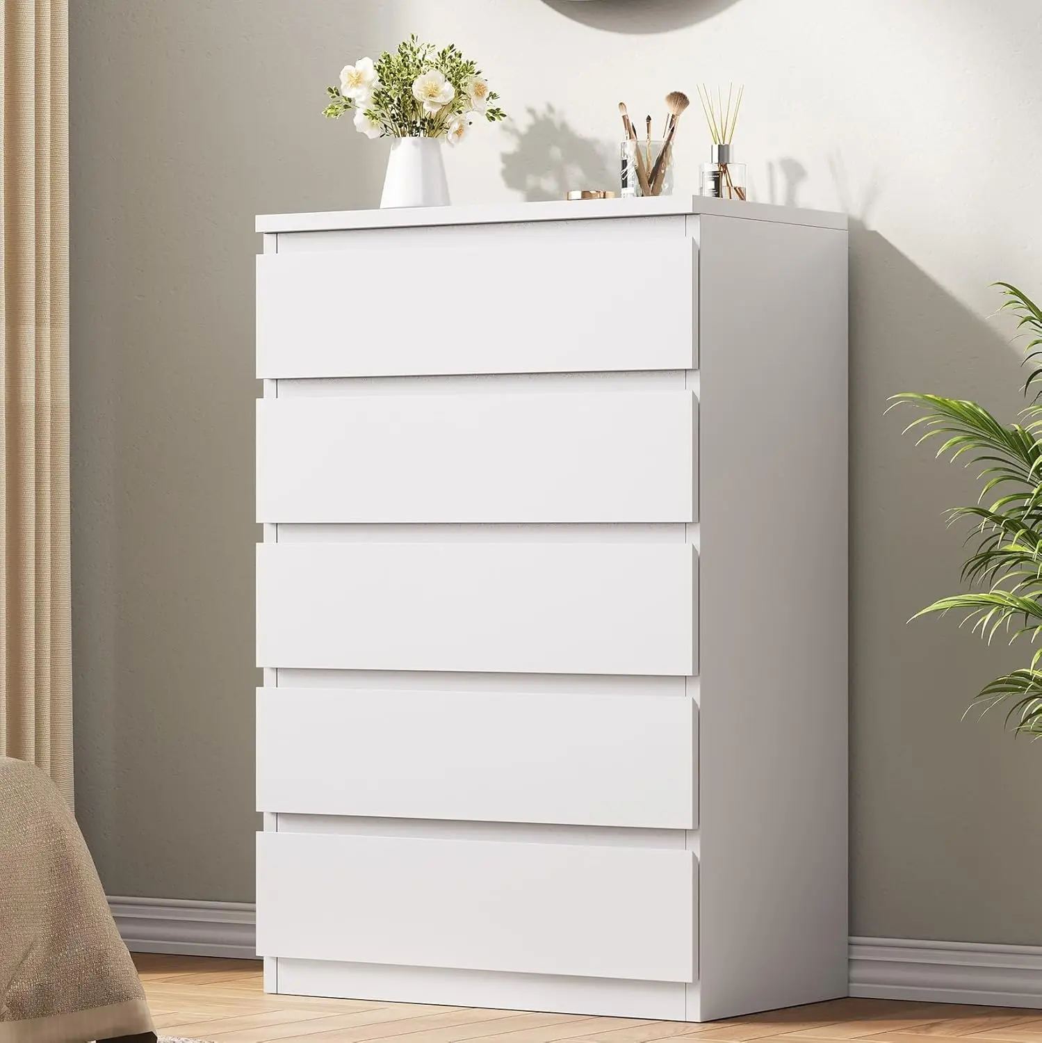 5 drawer tall dresser 40.4 inches high in black