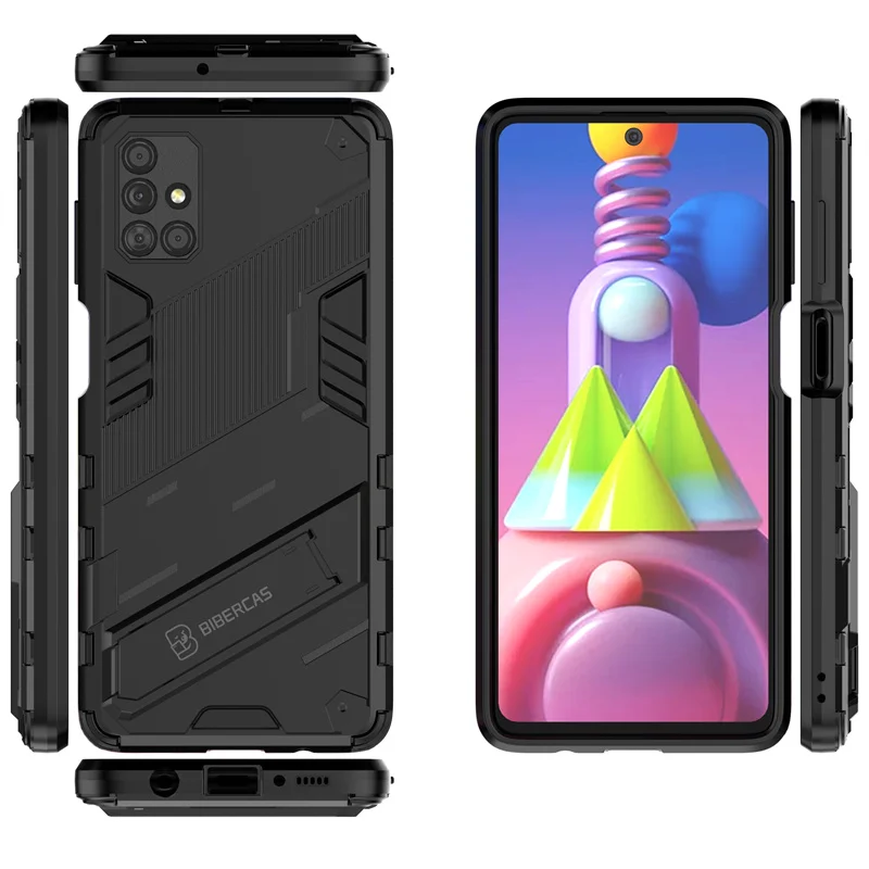 Shock-Resistant Magnetic Armor Phone Cover with Stand Holder