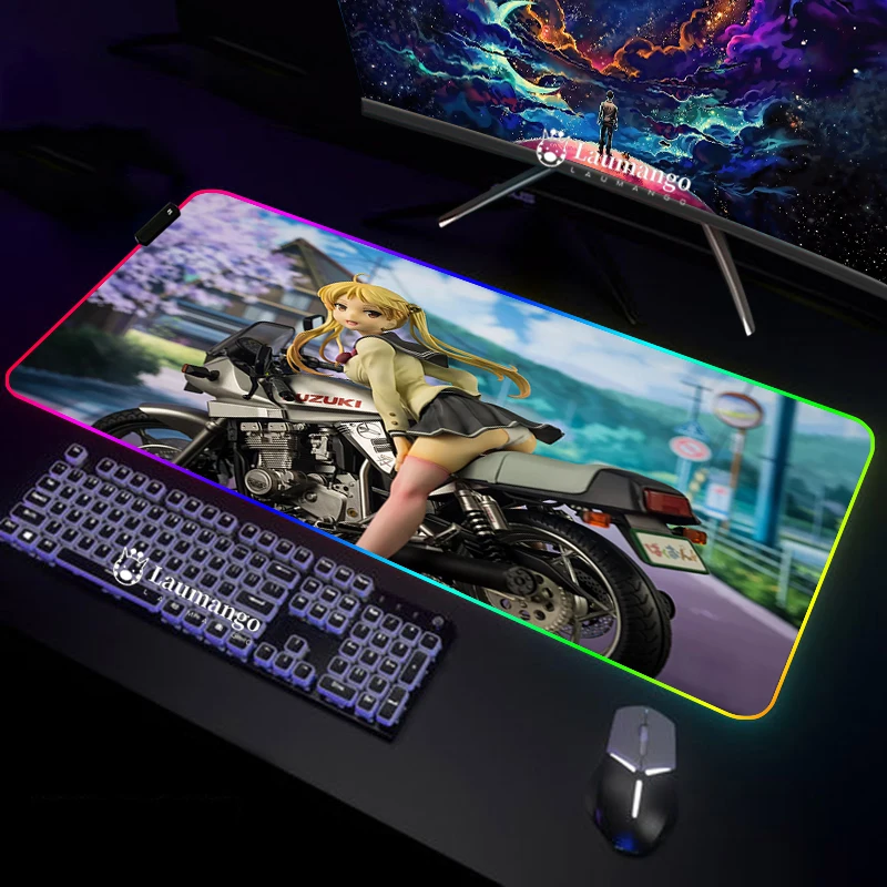 

Big Mousepepad Bakuon Mouse Pad Gaming Desk Accessories Backlight Led Mousepad Back Light Cheap Pc Gamer Cabinet Deskmat Mat Xxl