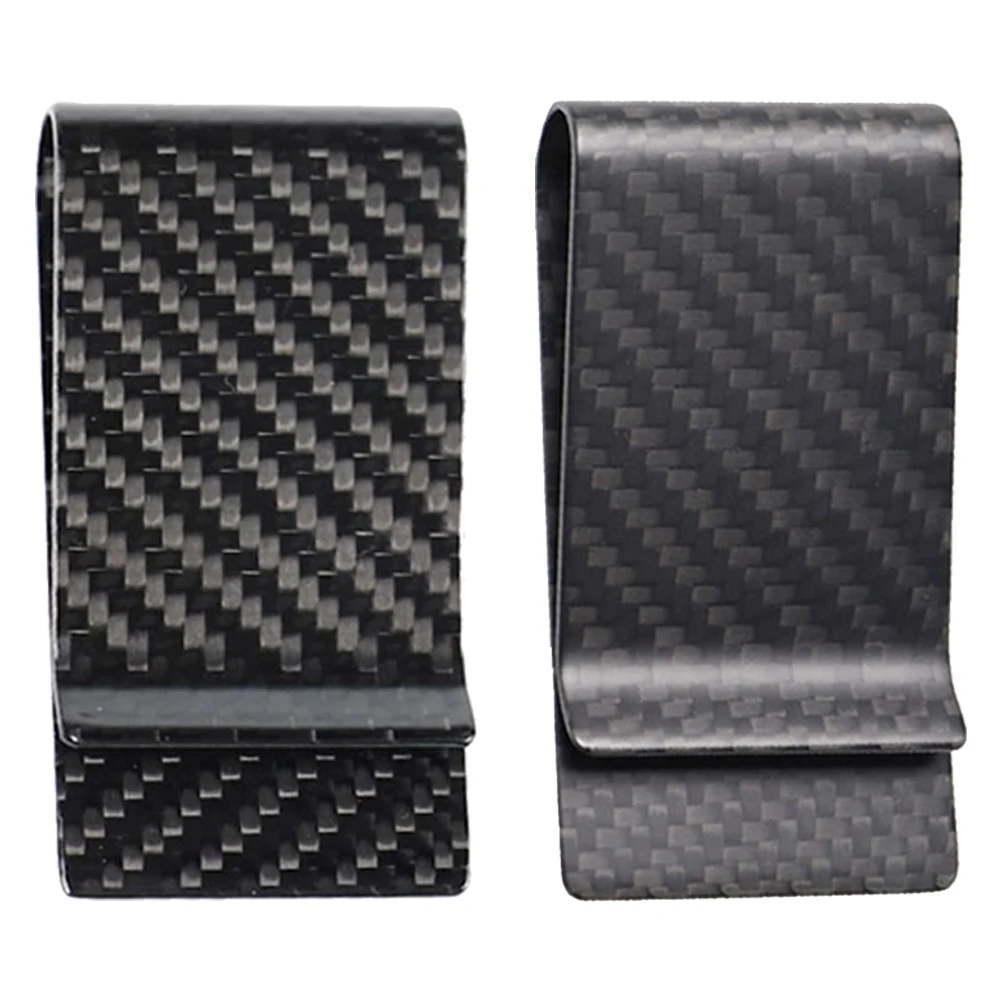 1PC Creative Car Auto Slim Card Holder Carbon Fiber Holder Credit Card Money Bill Business Banknote Storage Clip Accessory Kit Credit Card Holder ID Card Holder