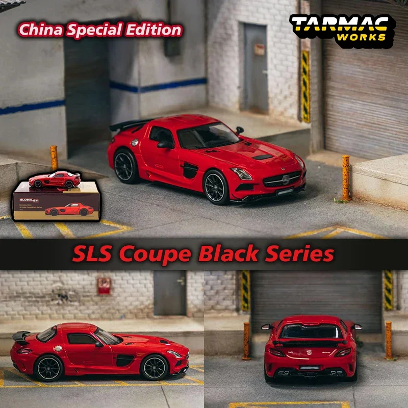 Tarmac Works 1:64 Sls Coupe Black Series China S'Pecial Edition Diecast Diorama Car Model Collection Miniature