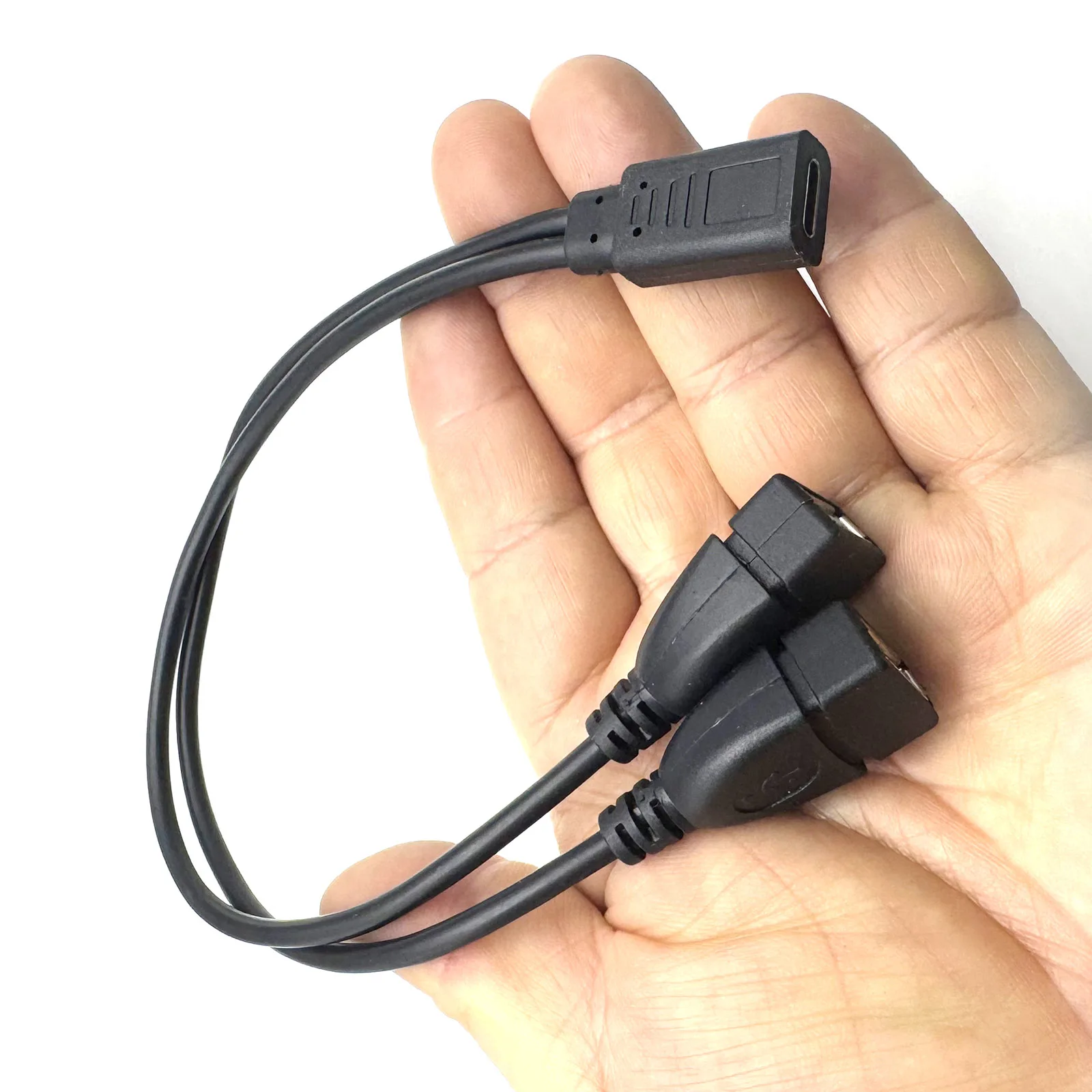 USB C 스플리터 충전 케이블 USB 타입 C 암-듀얼 2 USB 2.0 A 암 스플리터 Y 충전 커넥터 케이블 (충전 전용)