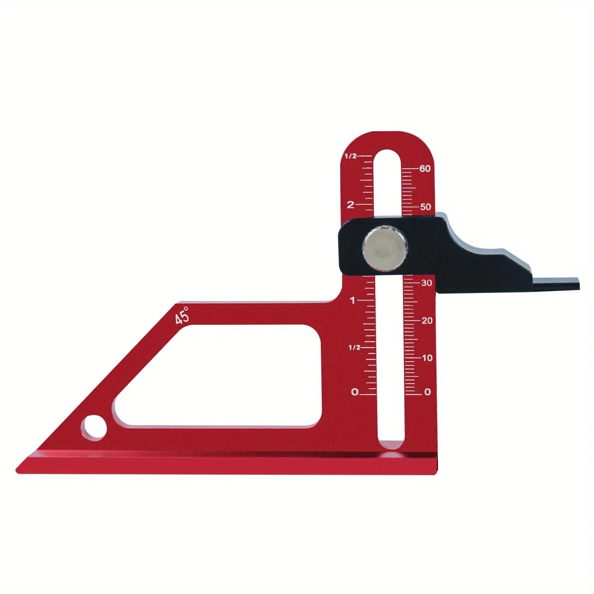Table Saw Depth Gauge Adjustable 0-60mm with Metric & Inch Scale Aluminum Setting Up Blade Router Bits Height Measuring