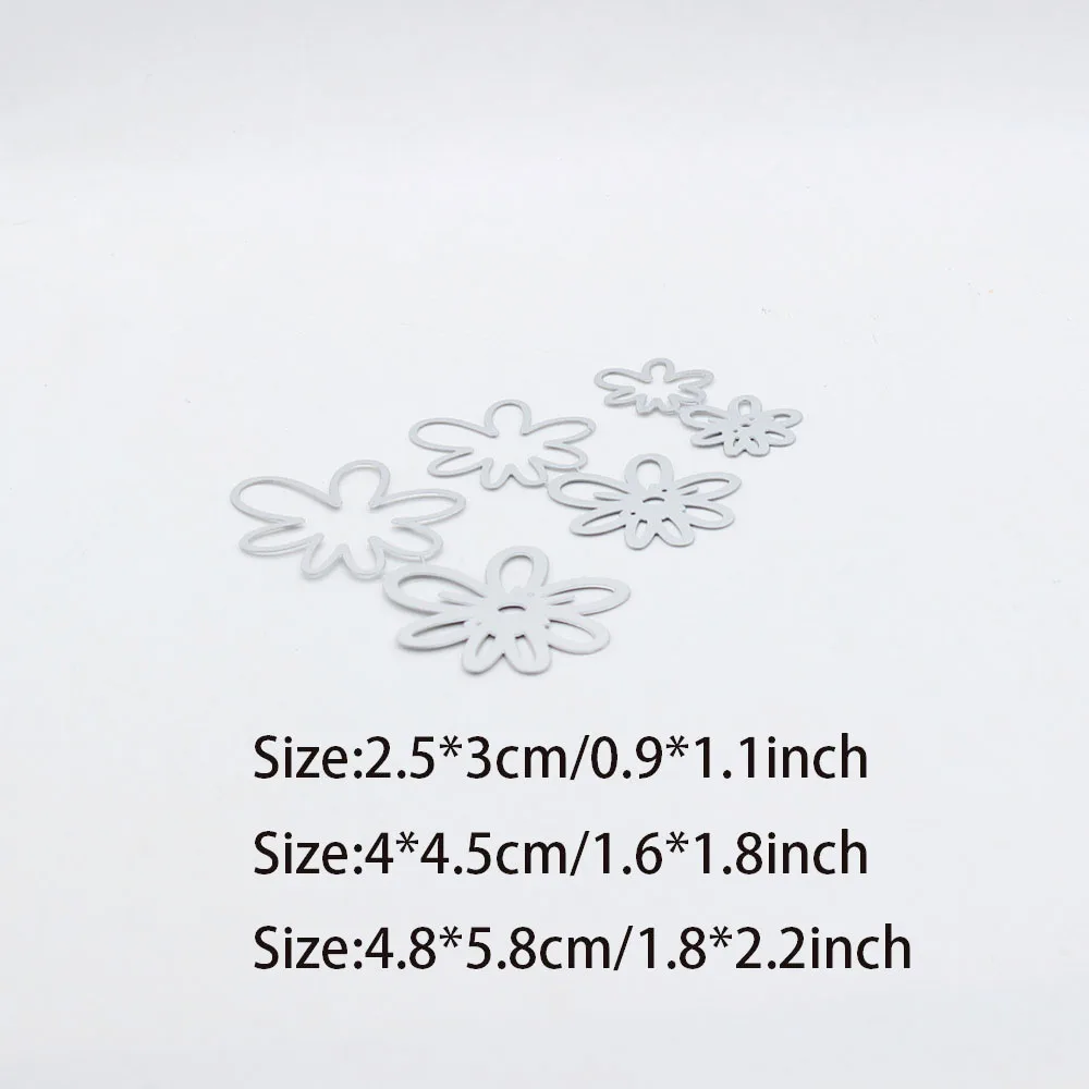 KSCRAFT Flat Daisy Flowers Metal Cutting Dies Stencils for DIY Scrapbooking Decorative Embossing DIY Paper Cards