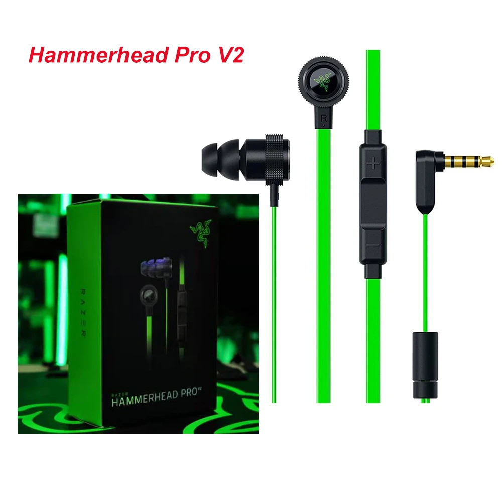 Wired Earphones For Razer Hammerhead Pro V2 In Ear Earphone With Mic Headset Gaming Headset High Quanlity Wired Headphones Aliexpress