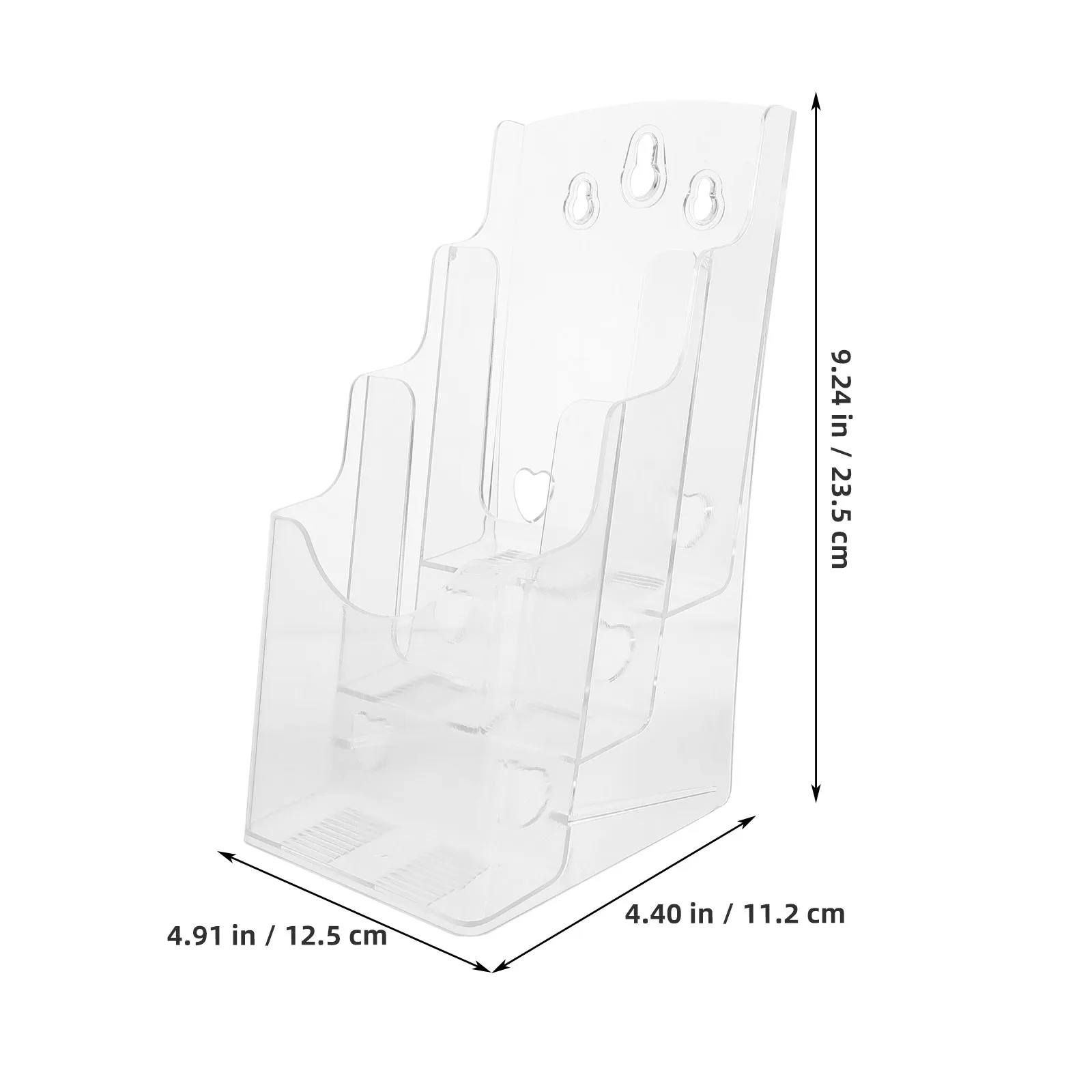 A6 접이식 브로셔 홀더 투명 계층형 랙 디스플레이 스탠드 문서 정리함 사무실 소매점 팜플렛 파일 보관함