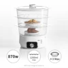 UK 3 Separated Tiers For Easy-Taking And Storage 13L Capacity Transparent Pot Lid With Detachable Fast Easy Steamer Home Usage 6