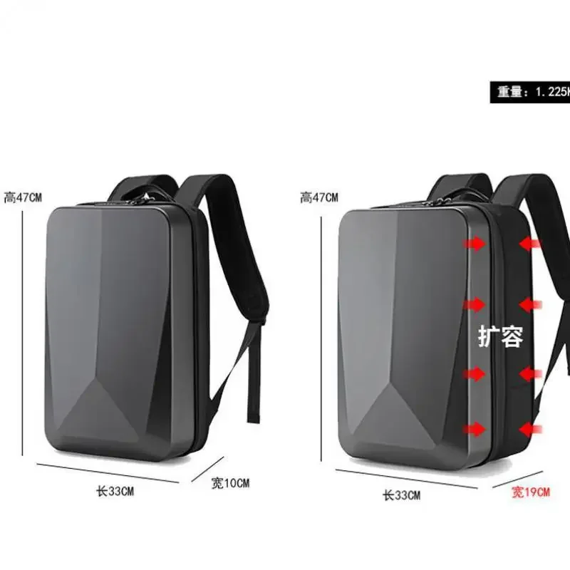 New E-sports Motorcycle Hard Shell Backpack Men's Trendy Cool Business Office Waterproof Laptop Bag Anti-theft Travel Schoolbag 5