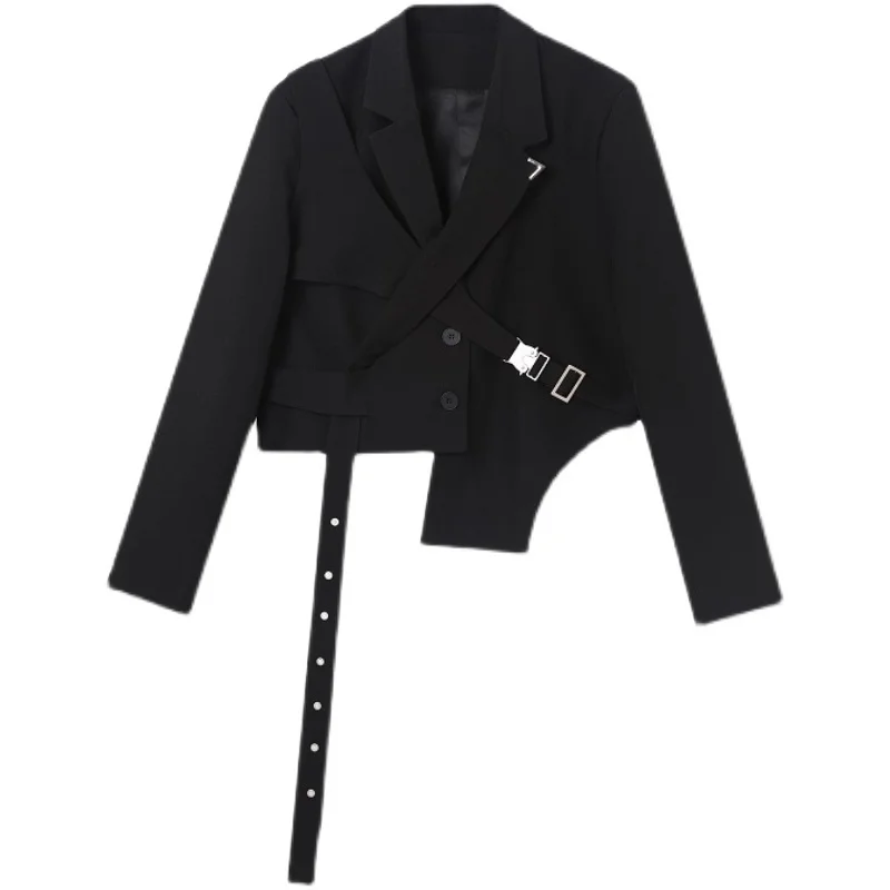 LUZHEN Original Asymmetric Splicing Design Blazers 2025 Spring Personality Fashion Street High Quality Men's Suit Jackets LZ2551 5