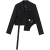 LUZHEN Original Asymmetric Splicing Design Blazers 2025 Spring Personality Fashion Street High Quality Men's Suit Jackets LZ2551 5