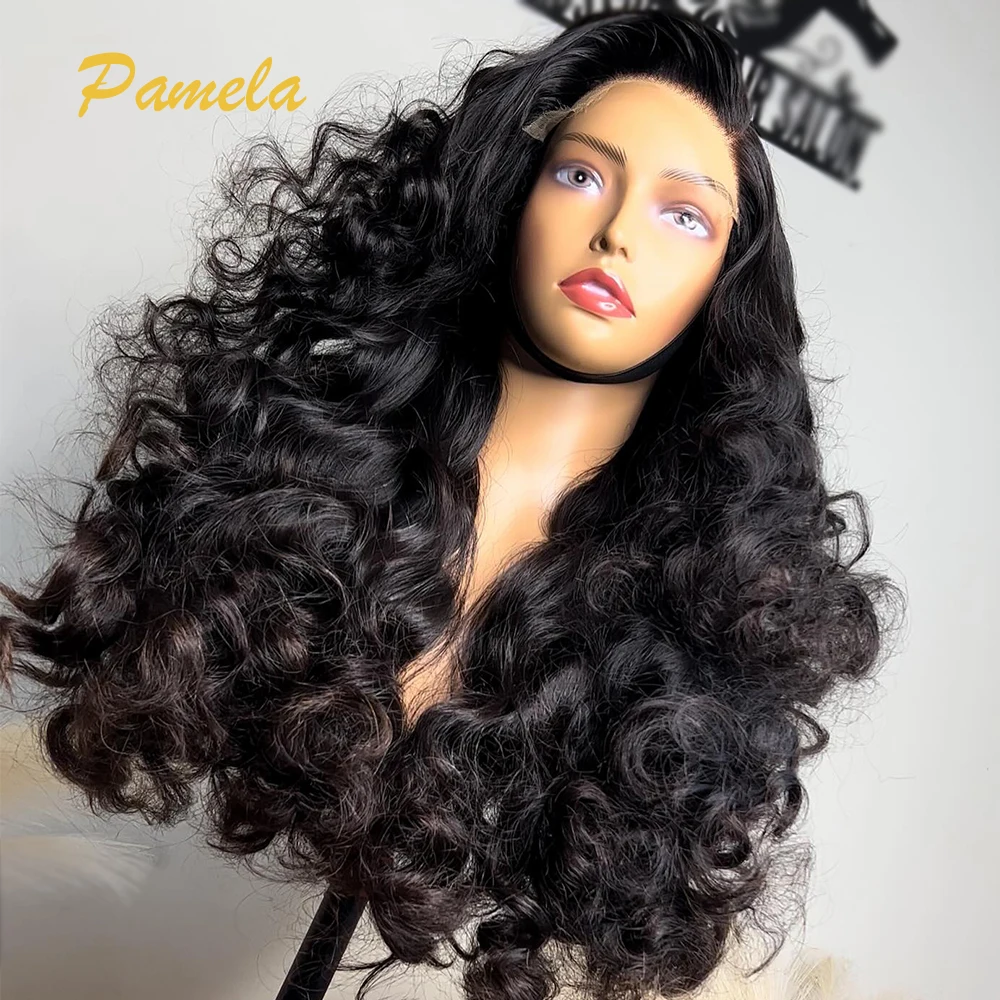 250% 300% High Density Loose Wave 13X6 Transparent Lace Front Glueless Wig Human Princess Hair PrePlucked Ready To Go For Women