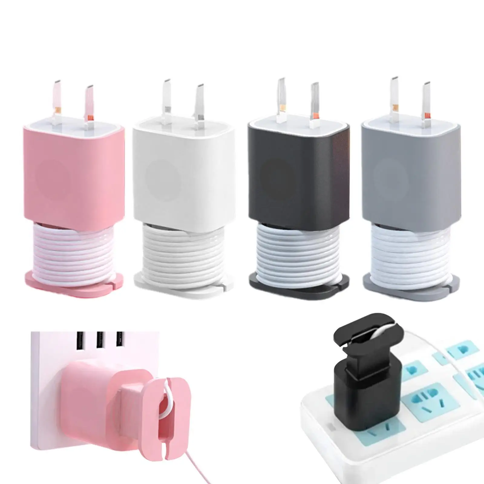 Data Cable Organizer Power Adapter Protective Case Cover  For Apple Samsung Mobile Phone Charger Cable Anti-break Winder