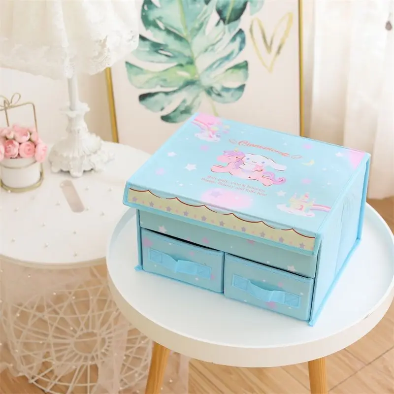 Sanrio Heart Drawer Bra Storage Box Fabric Organizing Box Foldable Storage Box Bra Socks With Cover 4