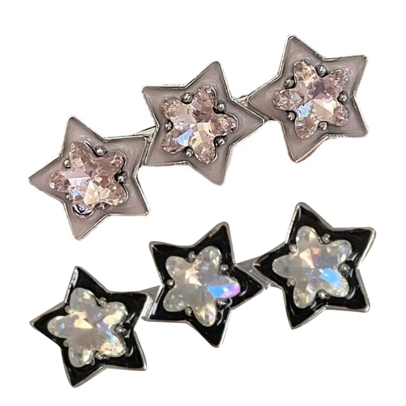 

Хрустальная заколка для волос, мини-заколки в форме звезды, декоративные блестящие заколки для волос Y2K, аксессуары для волос для женщин и девочек