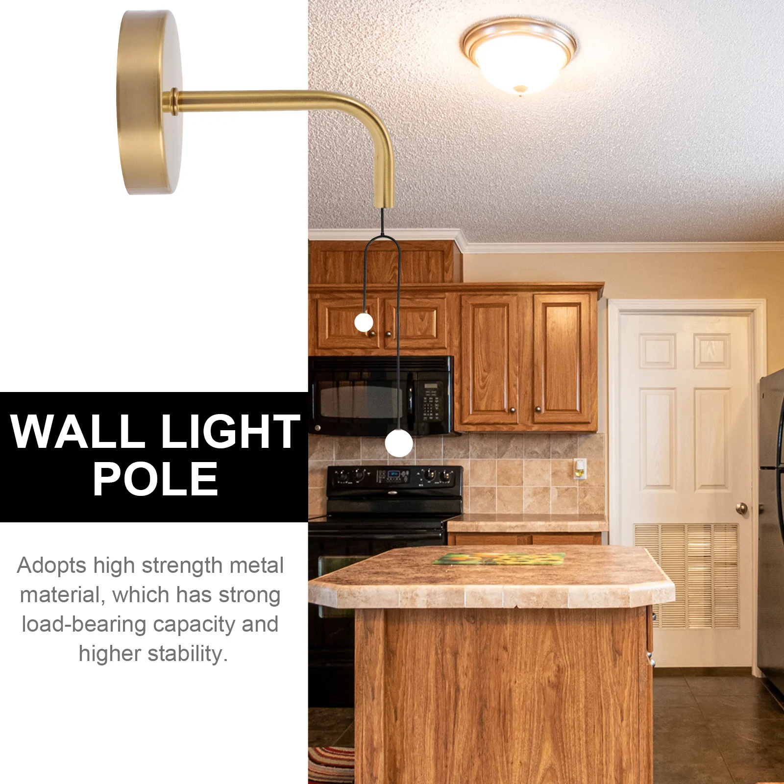 Wall Lamp Accessories Rechargeable Sconce Light DIY Pole Hanging Stand Accessory LED Metal Support