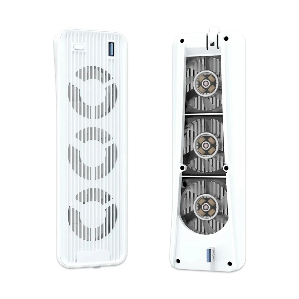 Cooling Fan USB3.0 Game Console Cooling Fan Quiet Cooler LED Light 5500/9500RPM With 3 Fans For PS5/PS5 Slim Console