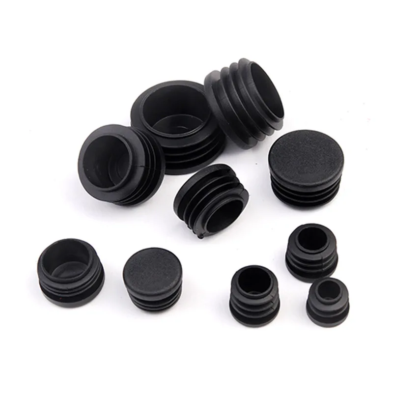 10pcs Plastic Round Inner Plug For Steel pipe End Blanking Caps Anti Slip Alloy ladder chair leg Cover Furniture Protector Pads