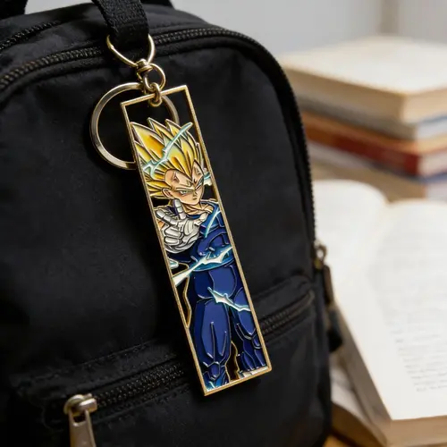 Anime Metal Hollow Out Keychains Bookmark Cute Jet Manga Fashion Bag Key Tag Jewelry Accessory Key Ring Holder Gift Anime - Image 2