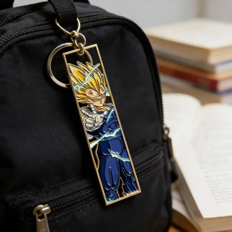 Anime Metal Hollow Out Keychains Bookmark Cute Jet Manga Fashion Bag Key Tag Jewelry Accessory Key Ring Holder Gift Anime - Image 2