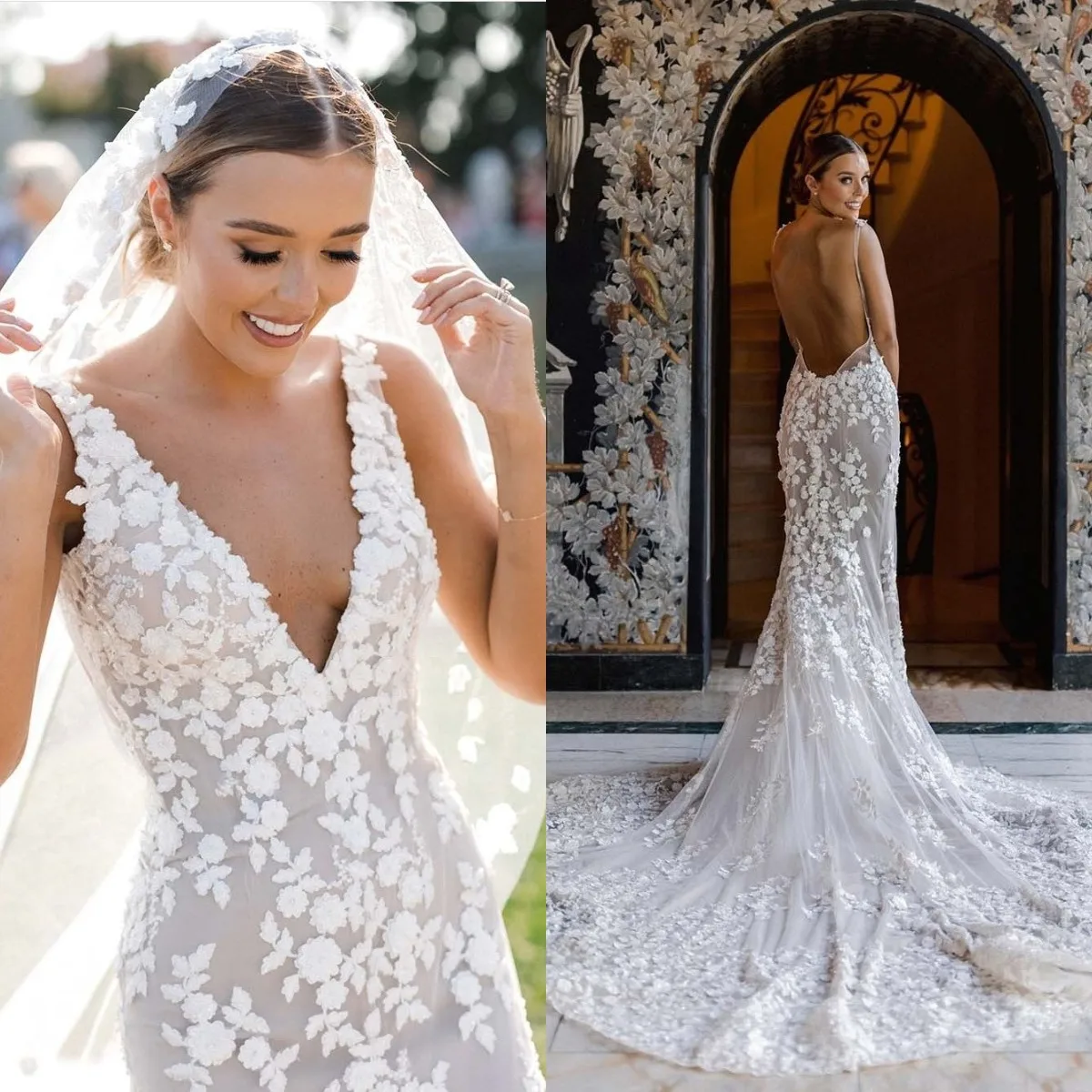 

Женское кружевное свадебное платье It's yiiya, Белое Облегающее Платье с открытой спиной в богемном стиле на лето 2019