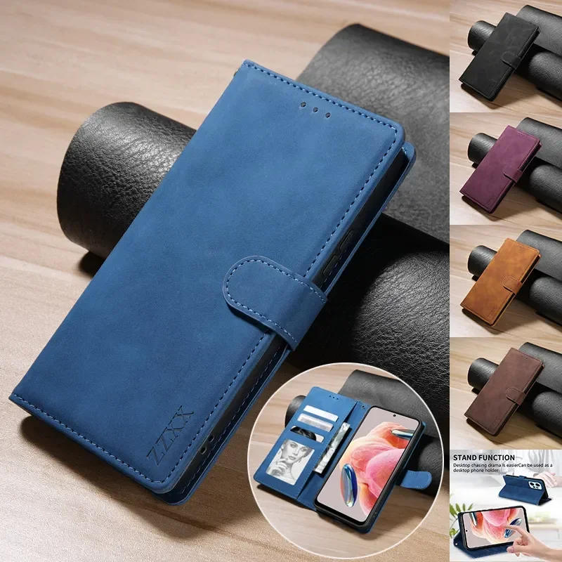 

Wallet With Card Slot Support Magnetic Flip Leather Case For Xiaomi Redmi Note 13 Pro Plus 12S 12 Pro 11S 10 9 Pro 8T 7 5 Cover