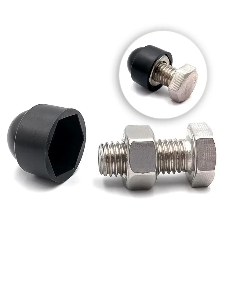 M5 M6 M8 M10 M12 M14 M16 M18 M20 ナット六角ボルトカバーキャッププラスチック Pp プロテクター穴プ 六角 ボルト ナット  カバー キャップ M4 M5 M6 M8 M10 M12 6種類 145個 セット ケース入 保護 サビ対策に I-525 六角ナットカバー、10個M5-24ブラックソケットファスナーネジカバーボルトネジ丸頭キャッププロテクター(M6)