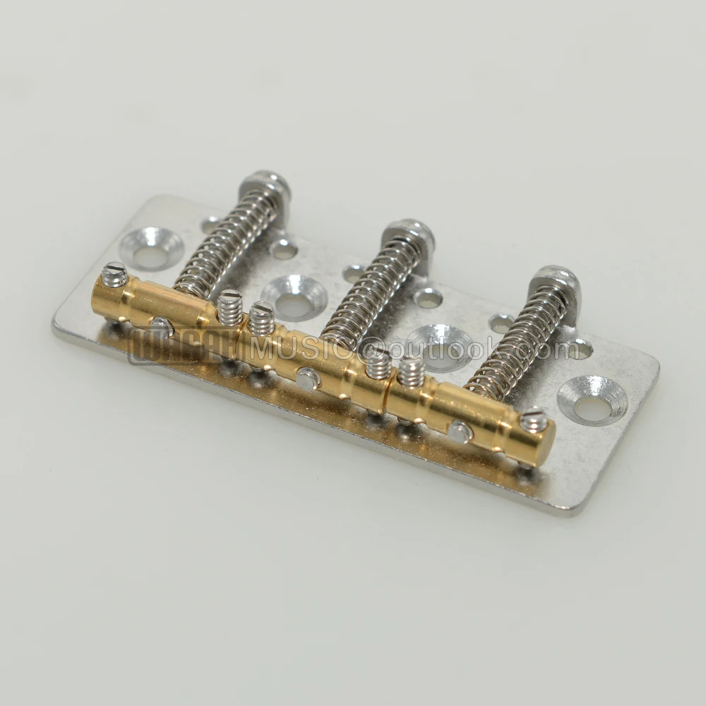 TLcaster Gitarrenbrücke, offene Brücke, Vintage-Nickel-Farbe mit Messingsattel für E-Gitarren, Brückenersatz – Detail 4