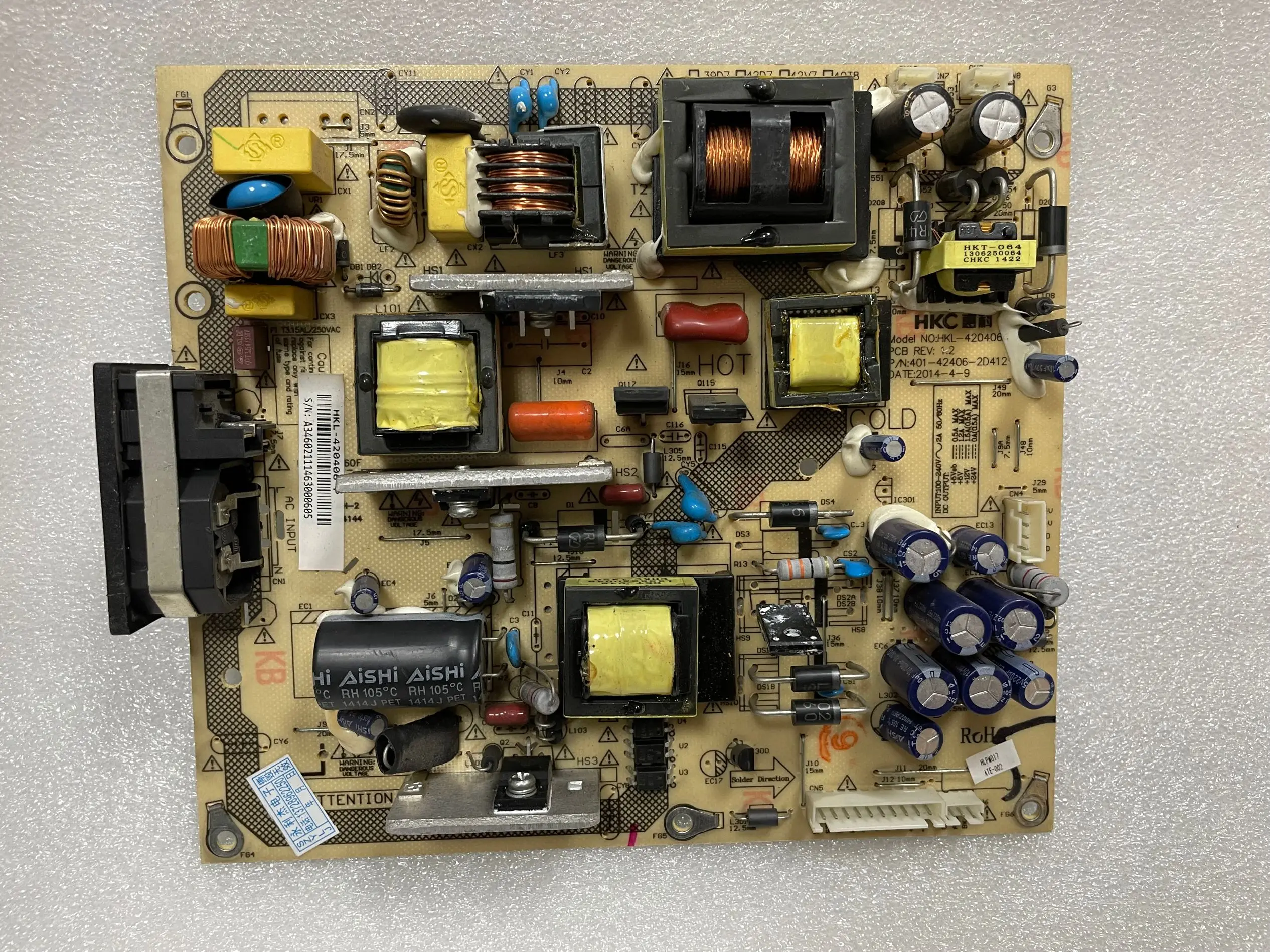 Original F42pa3900 L39d7 L42v7 Power Board Abastecimento Hkl420406