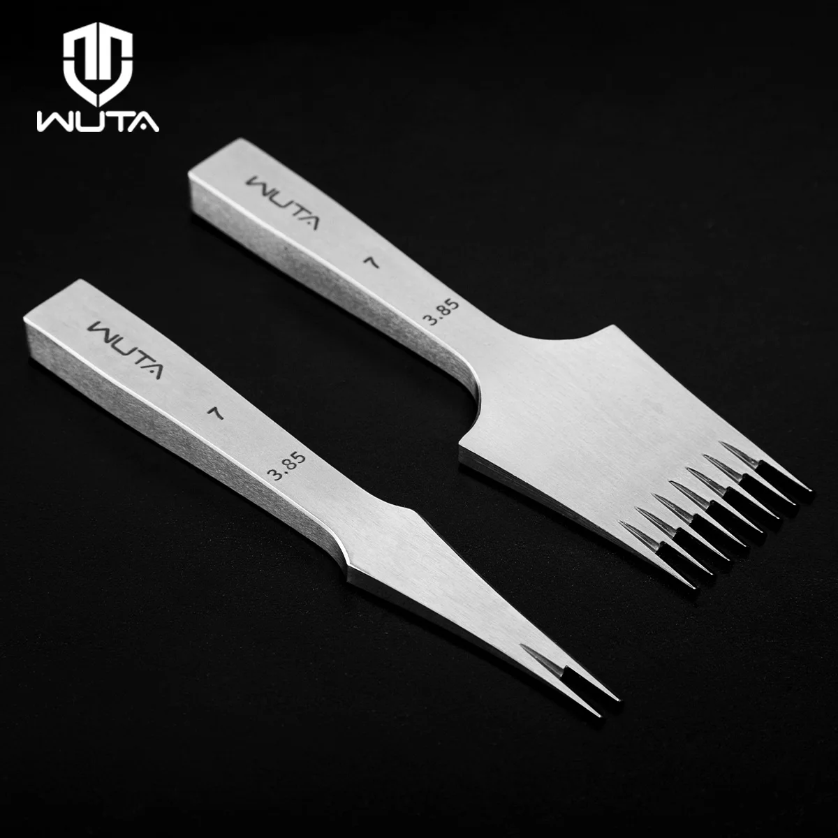 

WUTA Professional Sharp Leather Chisel Punch French Style Pricking Iron Die-steel Punching Tool High Polish-2.7/3.0/3.38/3.85mm