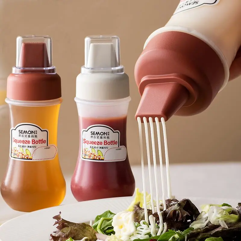 Condiment Squeeze Bottles Kitchen Hot Sauces Olive Oil Bottles Ketchup  Mustard Dispensers Kitchen Accessories Dining Gadgets - AliExpress