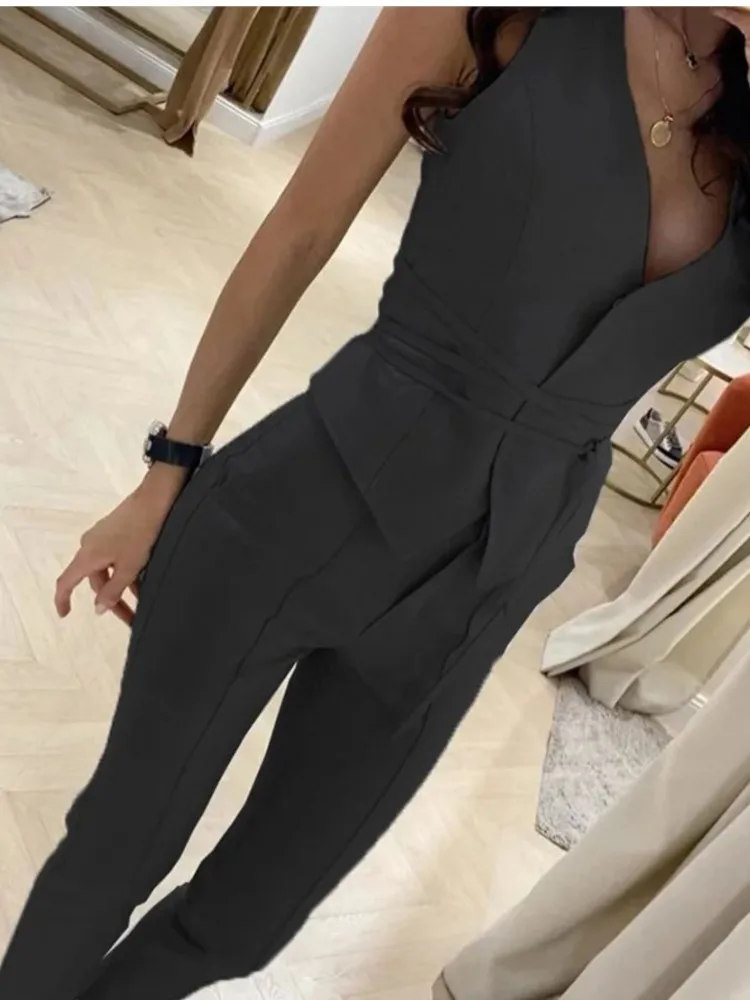 Spewahor Vrouwen Gilet Vest Halter Hals Knop Down Dressy Vesten Smoking Pak Racerback Vintage Streetwear, Zwart gestreept, L