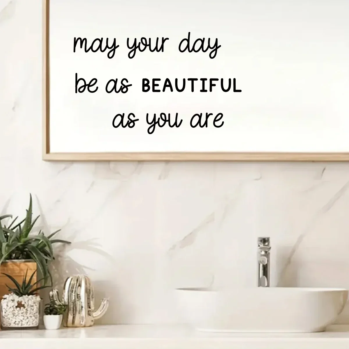 1pcs PVC Self-adhesive Mirror Stickers for Bedroom Home Decor Encourage Quotes Removable Wall Decals Living Room Decoration