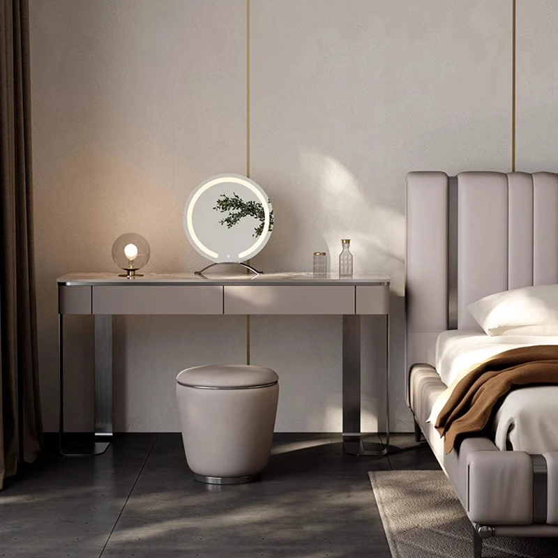 Modern Light Mirror Toletta Scrivania Make Up Corner Vanity Chair Set Mobile Coiffeuse De Chambre Mobili Per Camera Da Letto