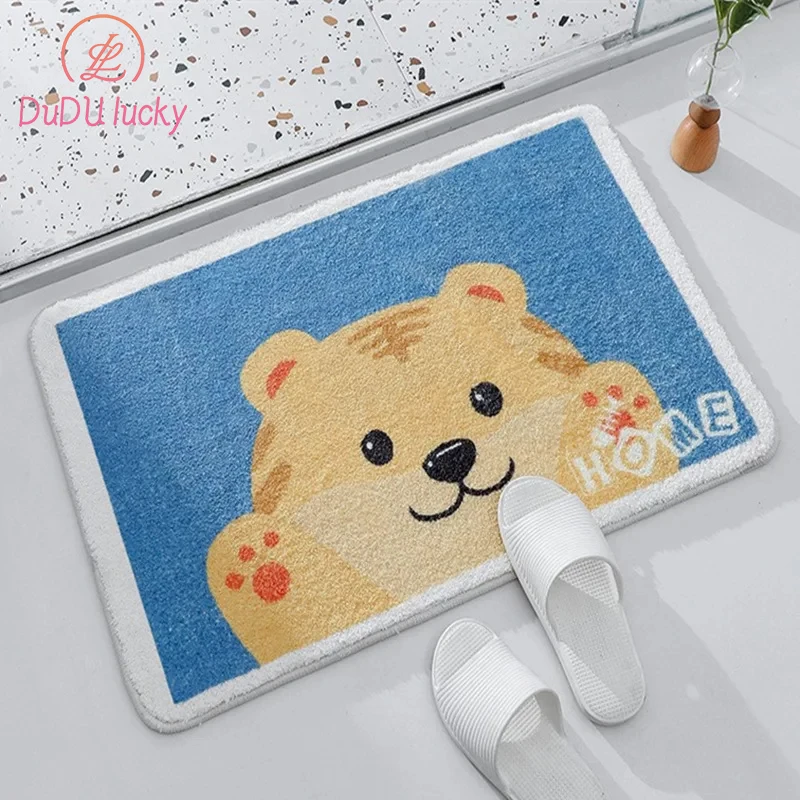 

Cartoon water-absorbent floor mats bathroom carpet foot mat entry door mat bedroom bedside carpet imitation cashmere