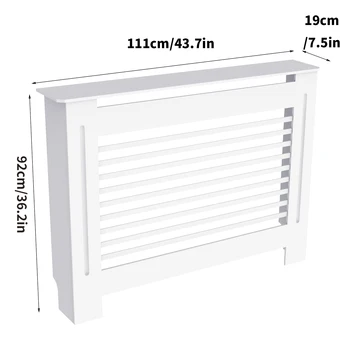 Super Tall 100CM Radiator Cover Strong Grill Shelf Cabinet MDF Cupboard Modern Vertical/Horizontal Style 5
