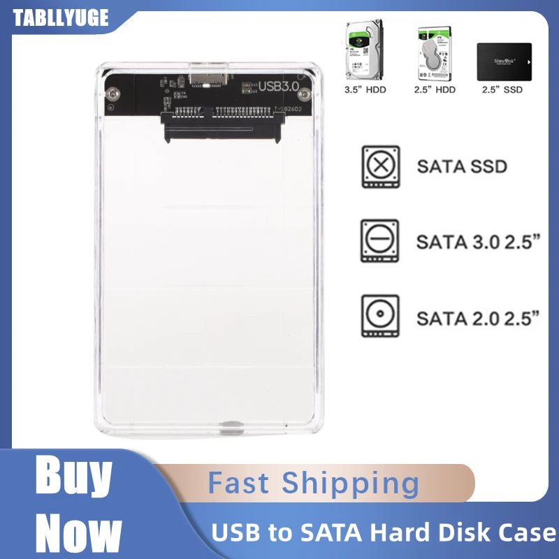 

Боксы для жесткого диска USB 3,0 на SATA III, внешний корпус для жесткого диска 2,5 дюйма HDD SSD, внешний корпус для жесткого диска, внешний жесткий диск