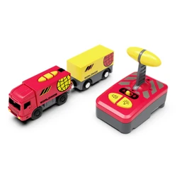 Magnetic Diecast Car & Electric Train Track Set - Ultimate Wooden Railway Adventure Gift (No.2--Truck set)