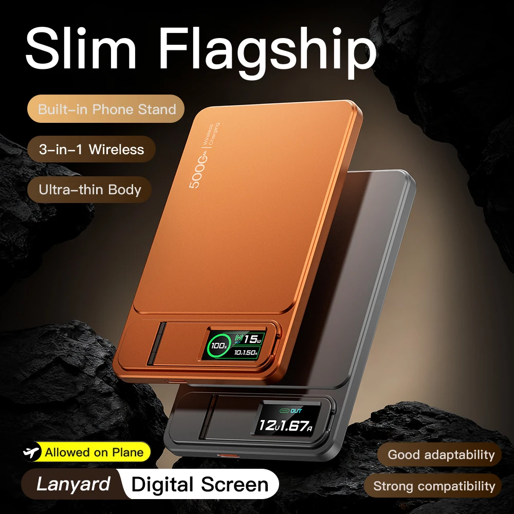 แบตเตอรี่พกพา 10000mAh ชาร์จเร็ว MagSafe สำหรับ iPhone & iWatch