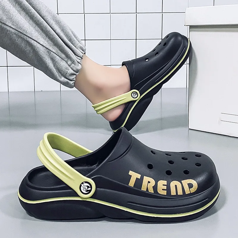 Home Sandals EVA Light Weight Sandals Men's Summer Wear Fashion Deodorant Non-slip Feeling of Treading on Shit Beach Slippers