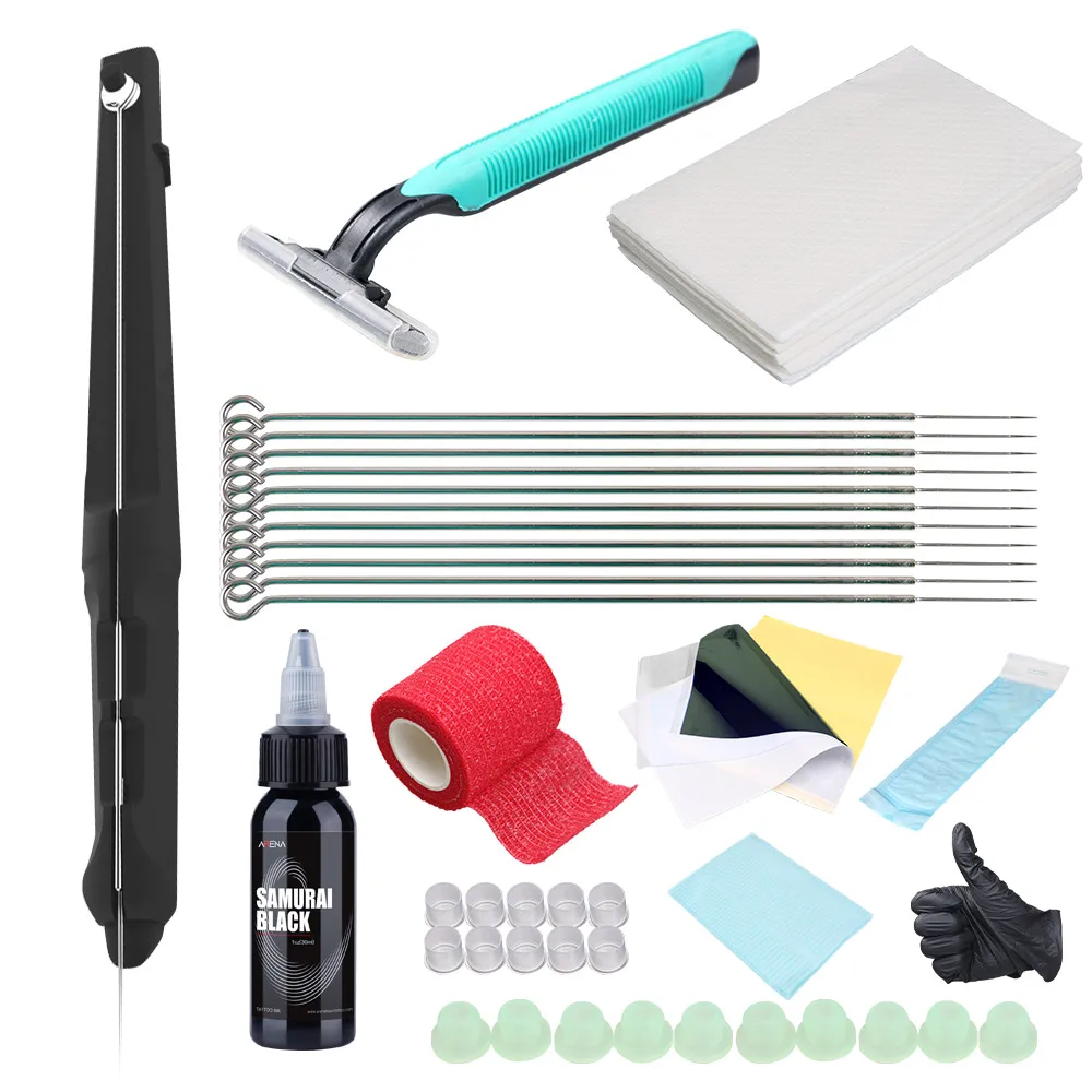 

Набор для самостоятельного нанесения татуировок, тату-иглы, пигмент для пирсинга тела, набор для макияжа