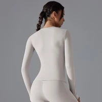 Yoga Shirts For Women Long Sleeve Winter Fitness Running Gym Clothes Workout Dry Fit Breathable High Elastic Sports Top 4